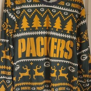 NFL Packers Green and Yellow Short Sleeve Tee